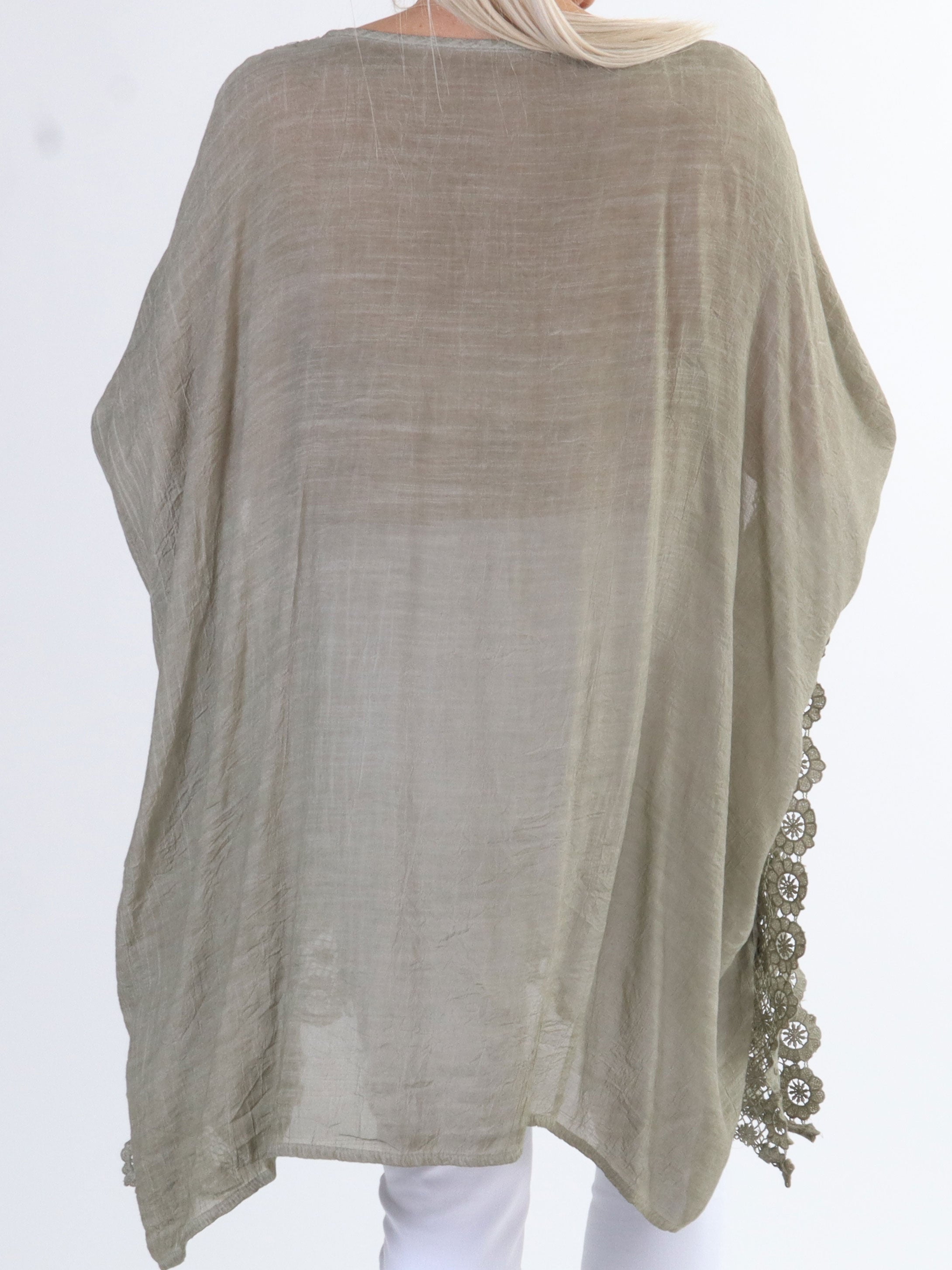 Leslie - Vacker plus size tunika med spetskanter